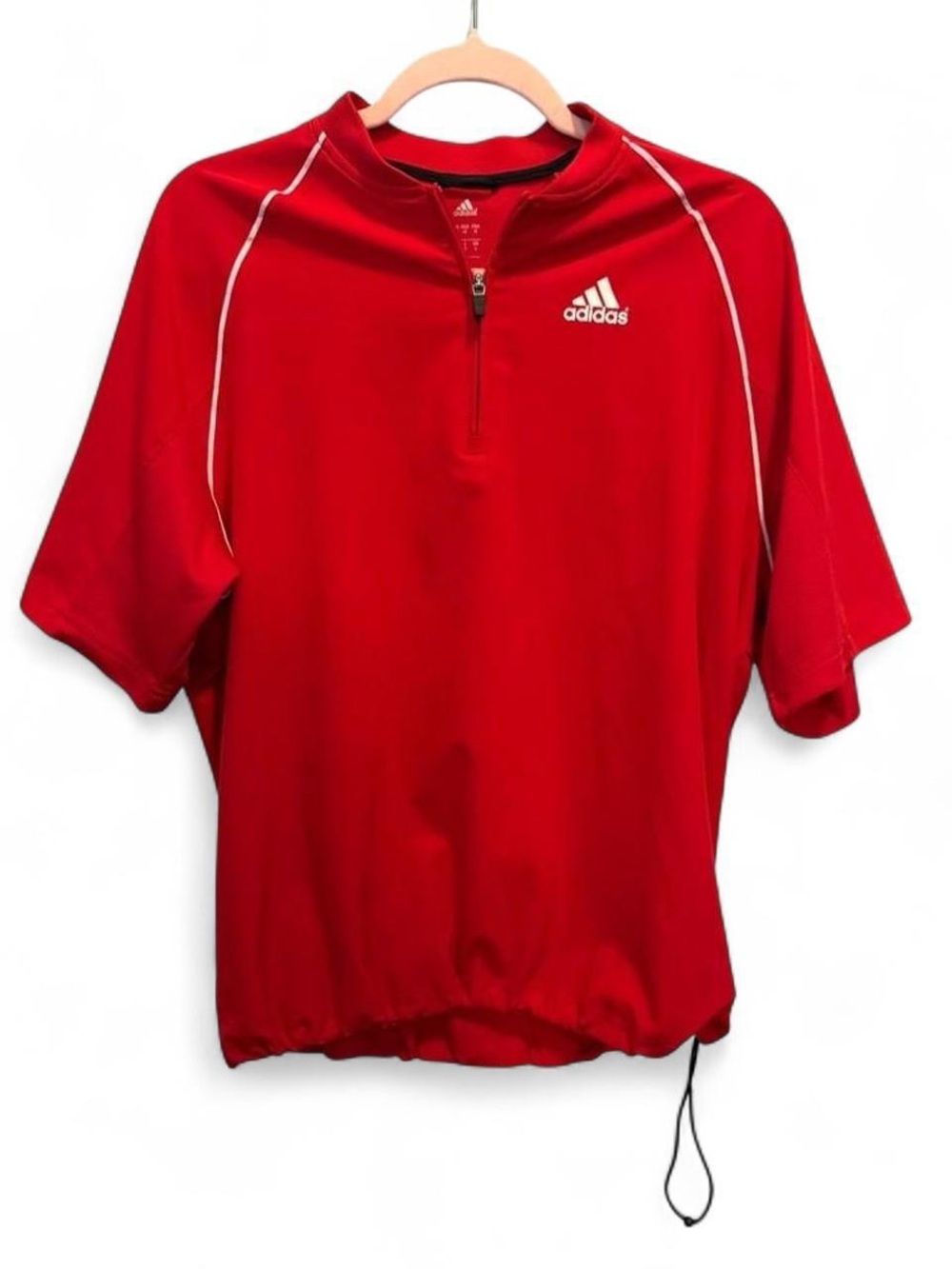 Adidas Fielder’s Choice Cage Jacket Red Small Sporty Dad Shirt Baseball